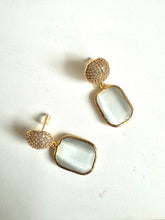 Tiger Eye Glass Stud Earring