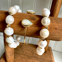 Cuff Bracelet with Freshwater Pearl