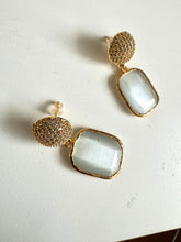Tiger Eye Glass Stud Earring