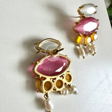 Tiger Eye Glass  Summer Earrings