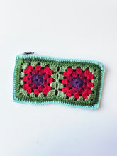 Granny Square Crochet Zipper Clutch Bag in Boho Style