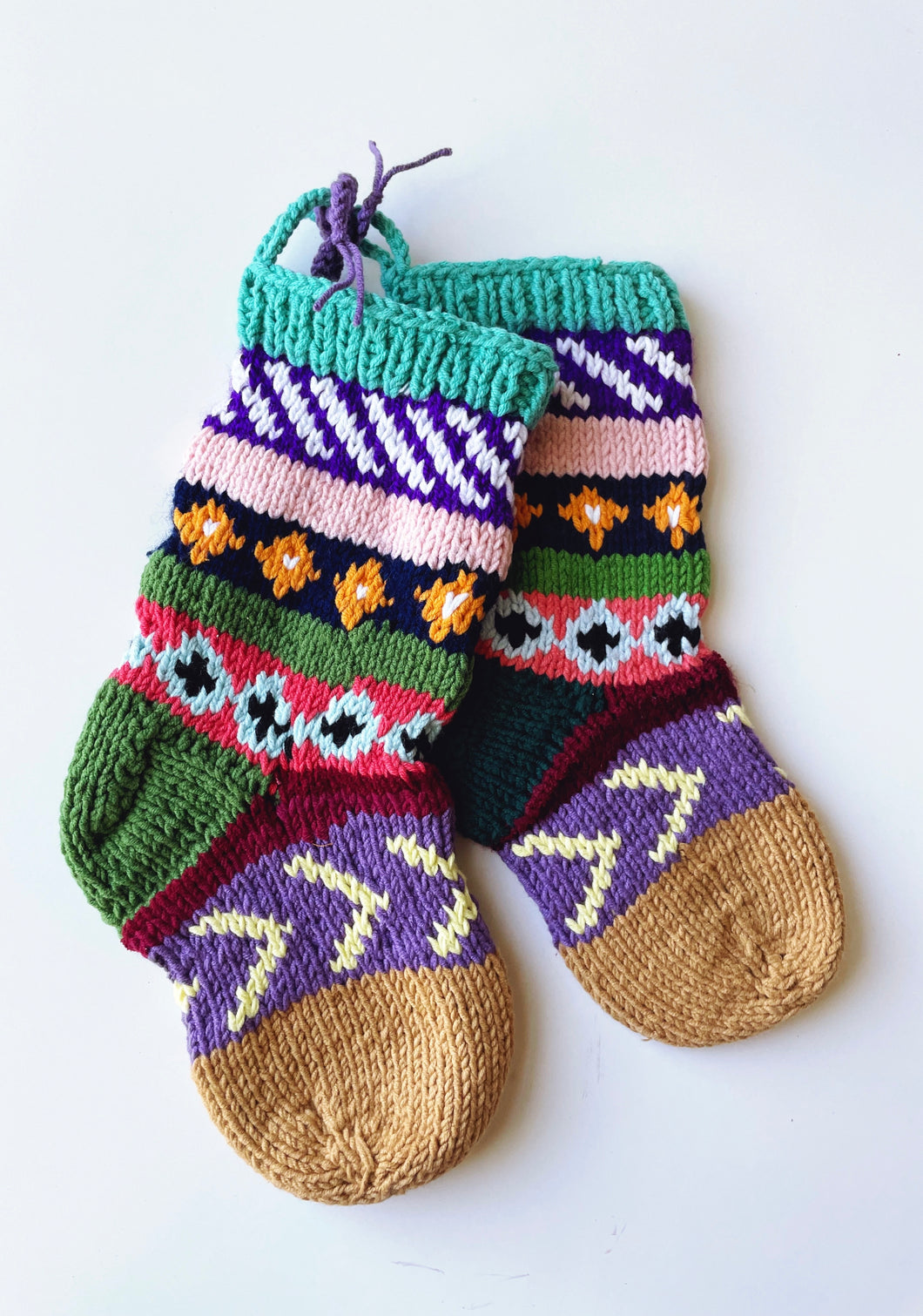 Hand Crochet Christmas Stockings/Hand Crochet Socks for Kids.