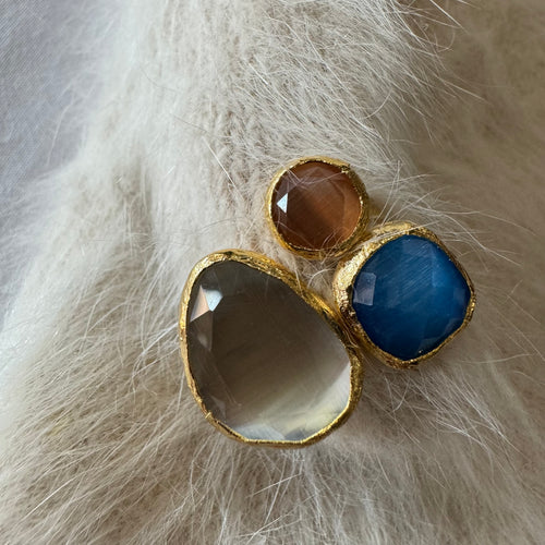 Tiger Eye Glass Ring