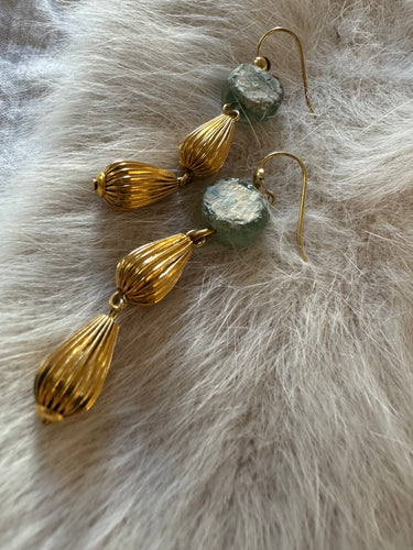 Vintage Roman Glass Earrings