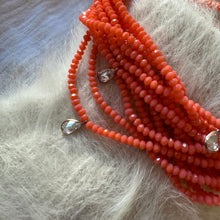 Coral Crystal Adjustable Bracelet